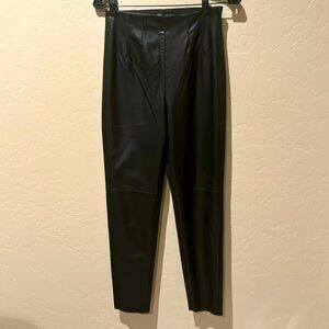 Zara, Black, faux leather pants, M